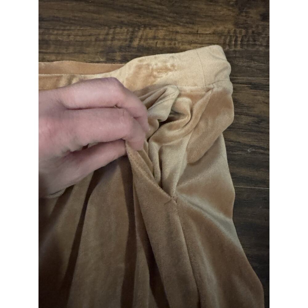 TRUTH By REPUBLIC mocha mousse Brown 2 Piece Velvet tracksuit Joggers Sz:XS - Picture 9 of 11